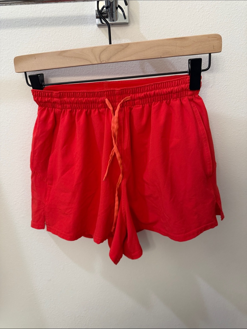 lululemon athletica Bright Red Drawstring Athletic Shorts